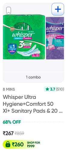 Whisper Ultra Hygiene+Comfort XL Sanitary Pads & Normal Liners