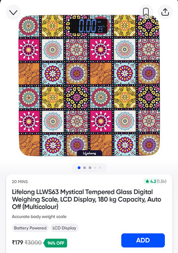 Lifelong LLWS63 Digital Weighing Scale