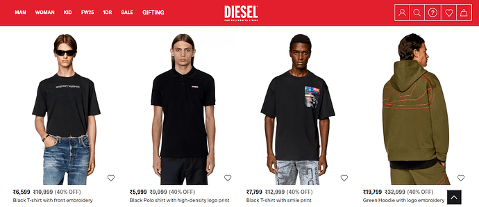 Diesel Men's Wear Sale