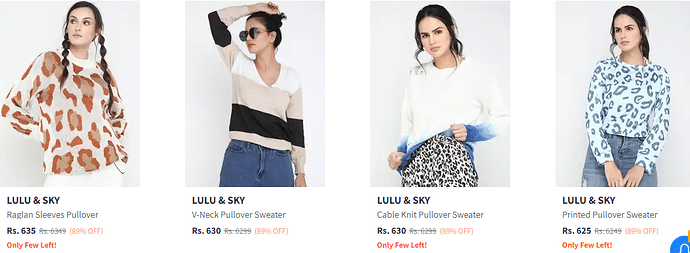 Myntra Sweaters & Sweatshirts Sale