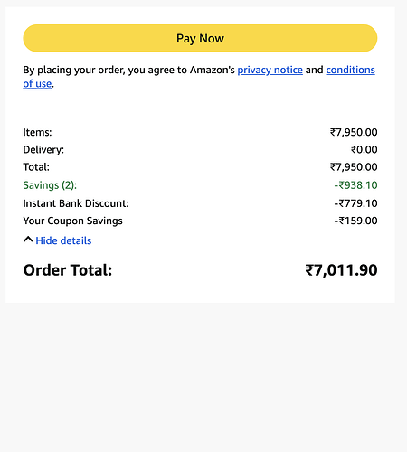 WHP Jewellers 22KT Yellow Gold Infinity Pendant