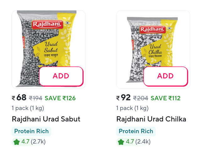 Rajdhani Urad Chilka Discount