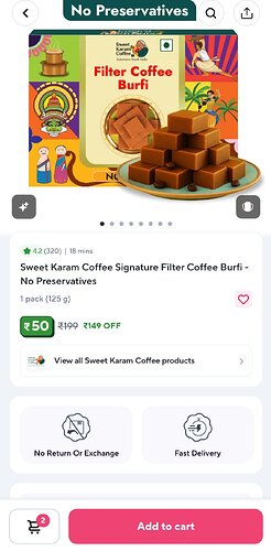 Sweet Karam Coffee Filter Coffee Burfi