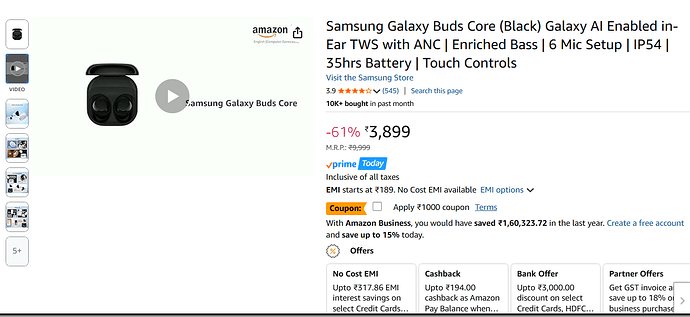 Samsung Galaxy Buds Core Features
