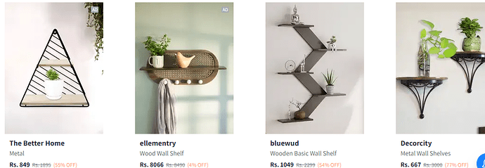 Myntra Wall Shelves Sale