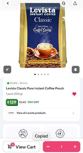 Levista Classic Pure Instant Coffee 100g