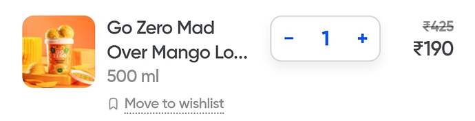 Zero Mad Over Mango Ice Cream Tub