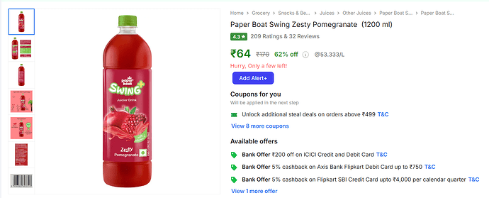 Paper Boat Swing Zesty Pomegranate