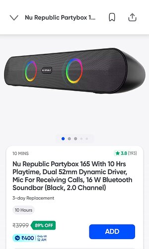 Nu Republic Partybox 165 Bluetooth Soundbar