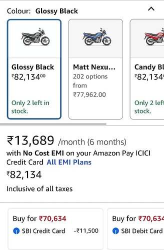 Hero Super Splendor Xtec Fi Bike with SBI Offer