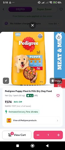 Pedigree Puppy Dry Dog Food 10kg