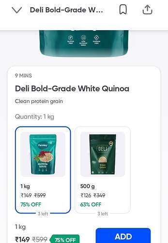 Deli Bold-Grade White Quinoa 1kg