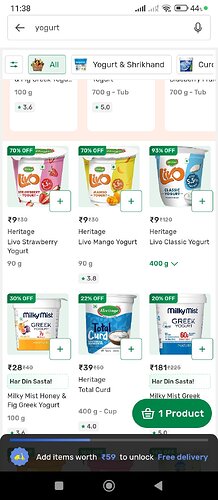 Heritage Livo Classic Yogurt 400g