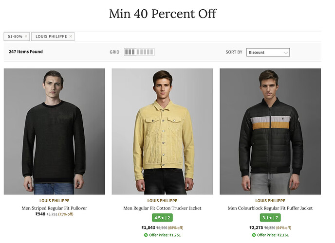 Louis Philippe Clothing Offer