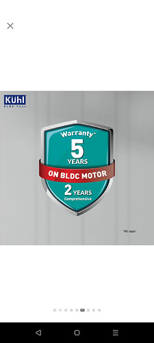 Kuhl Prima A3 BLDC Ceiling Fan Benefits