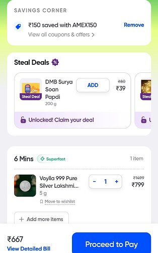 Swiggy Instamart Silver Offer