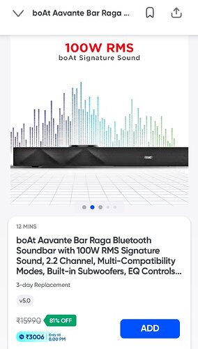 boAt Aavante Bar Raga Soundbar