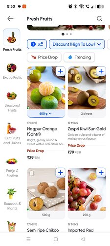 Swiggy Instamart Fruits Discount