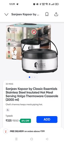 Sanjeev Kapoor Insulated Casserole