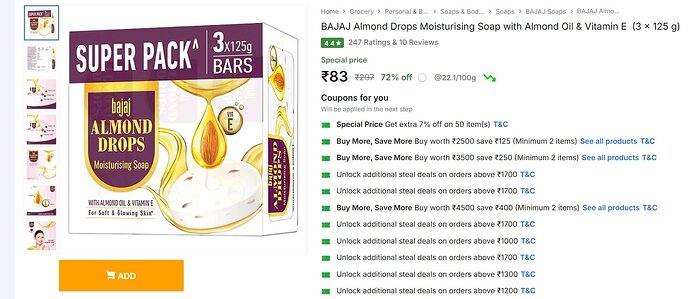 Bajaj Almond Drops Moisturising Soap