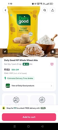 Daily Good MP Whole Wheat Atta 5kg