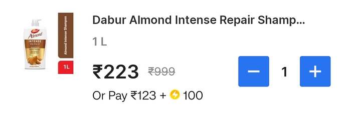 Dabur Almond Intense Repair Shampoo 1L Deal