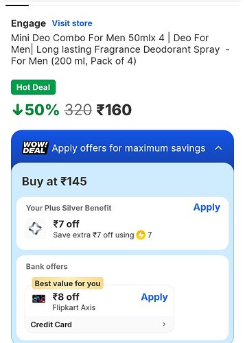 ENGAGE Deo Combo For Men (Pack of 4)