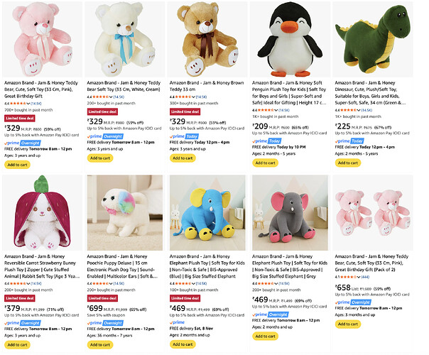 Jam & Honey Teddy Bear Sale