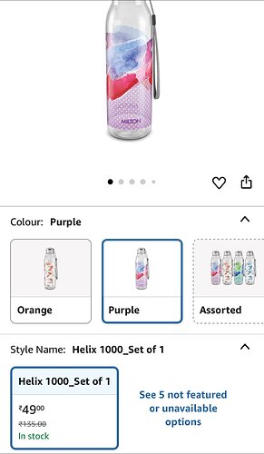 Milton Helix 1000 Water Bottle