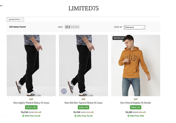 AJIO GAP 75% Off Deal