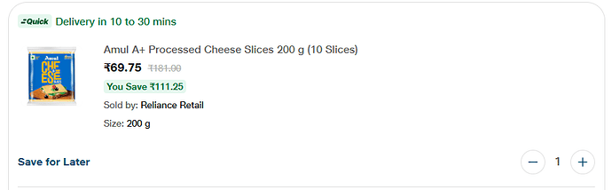 Amul Cheese Slices Packaging