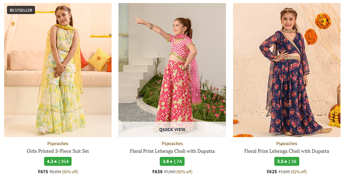 Pspeaches Girls Printed Suit Set