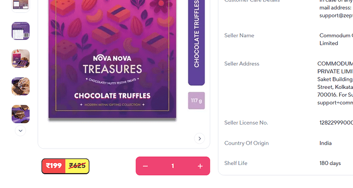 Nova Nova Chocolate Almond Florentine Gift Box