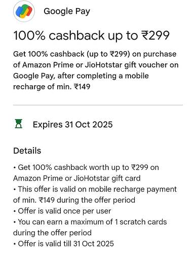 Google Pay Cashback Offer
