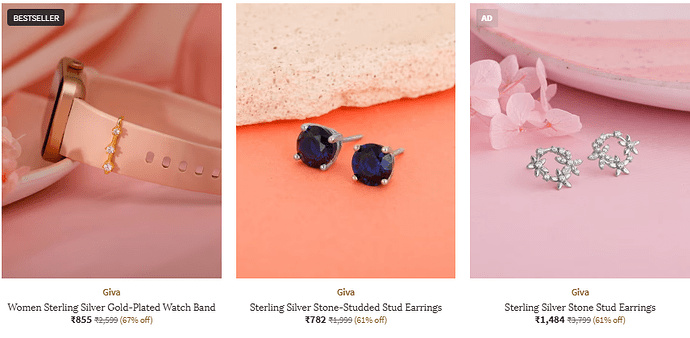 GIVA Jewellery Sale on Ajio