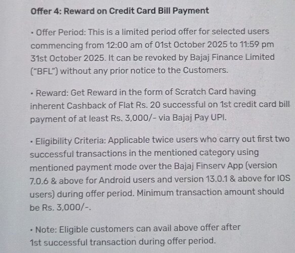 Bajaj Finserv UPI Cashback Offer Details 1