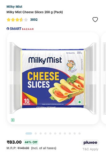Milky Mist Cheese Slices 200g