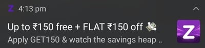 Zepto Offer Confirmation