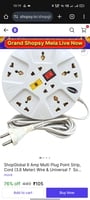 ShopGlobal 6A Multi-Plug Extension Board