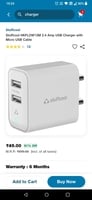 Stuffcool HKFLOW12M 2.4A Dual USB Charger with Micro USB Cable