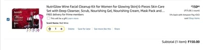 NutriGlow Wine Facial Cleanup Kit