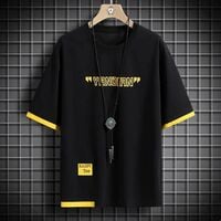 Men's Printed Black T-Shirt