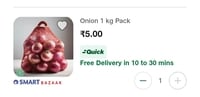 JioMart 1kg Onions for ₹5