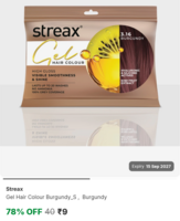 Streax Gel Hair Colour Burgundy_S