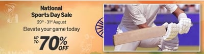Amazon National Sports Day Sale Banner