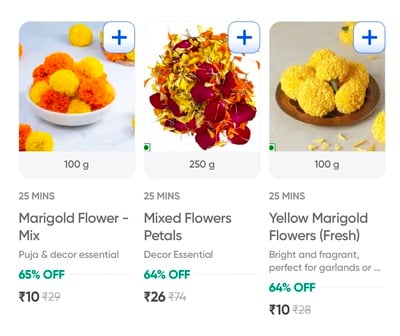Swiggy Instamart Flower Sale