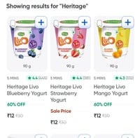 Heritage Yogurt and Buttermilk 60% Off on Swiggy Instamart