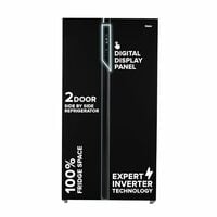 Haier 602L 3 Star Side-by-Side Refrigerator Black Steel