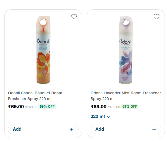 Odonil Sandal Bouquet Room Freshener Spray