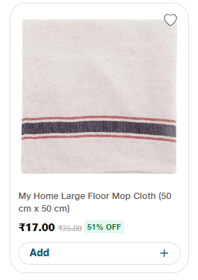 My Home Large Floor Mop Cloth